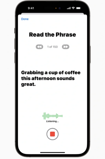 曲阳apple维修站分享iPhone在15分钟内可学会并模仿你的声音