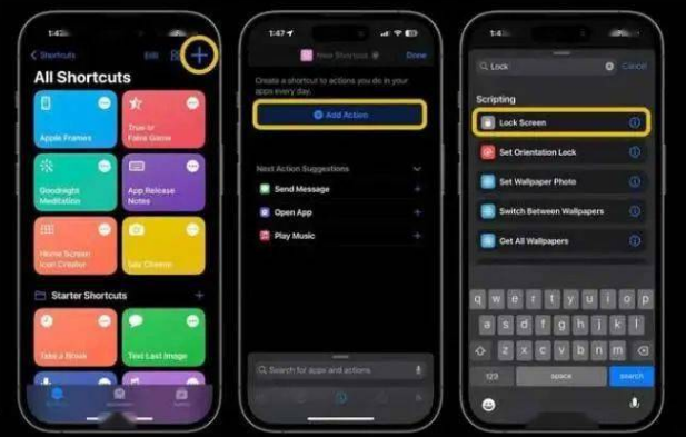 曲阳苹果14锁屏维修店分享iPhone14升级iOS16.4后如何创建锁屏快捷方式 